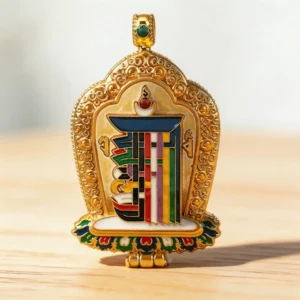 Gawu Box Nepal Tibetan Ritual Instrument Portable Buddha Box Hand-Painted Ten Freedoms Pendant