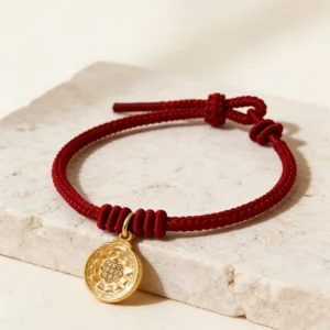 Red String Nine Palace Bagua Amulet Bracelet – Luck & Fortune Couple Knot